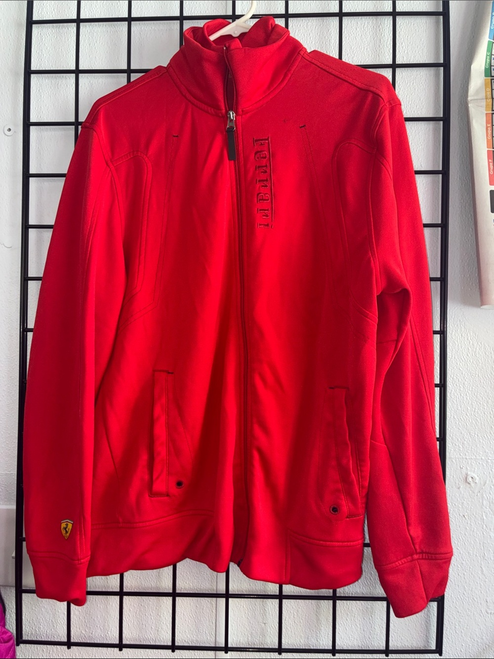 Ferrari Bright Red Zip-Up Track Jacket